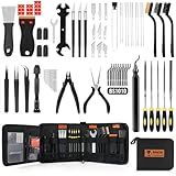 68Pcs 3D Printer Tools Kit with Storage Case, 3D Printer Accessories - Deburring Tool, 3D Printer Removing Scrapers, Metal Files, Brushes, Hand Drill, Tweezers, for Bambu Lab, Ender 3, Kobra, etc.