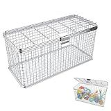 Dishwasher Basket for Small Items - 304 Stainless Steel Dishwasher Basket for Bottle Parts Accessories, Pacifiers, Lids, Teething Toys and Toddler Utensils (Silver)