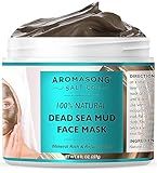 100% Pure Dead Sea Mud Mask - 5 Minute Mask - No Ingredients Added - for Face & Skincare - Blackhead Remover - Anti-aging - Pore Minimizer