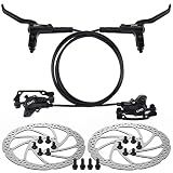 TOBWOLF MTB Hydraulic Disc Brake Kit, Dual Piston Calipers 160mm Rotors