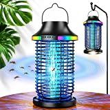 Bug Zapper Outdoor, 2026 Upgraded 5 in 1 Rechargeable Bug Zapper Outdoor Cordless with 5000mAh Battery, 4200V Electric Mosquito Zapper Waterproof for Outside,Patio,Backyard, Camping