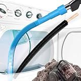 Holikme 2 Pieces Dryer Vent Cleaner Kit, Dryer Lint Vacuum Attachment and Flexible Dryer Lint Brush, Dryer Vent Vacuum Hose Attachment,Blue