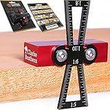 Dovetail Marker – Wood Dovetail Tool – Woodworking Hand Tool for Crafts – Precise Dovetail Guide with 1:5, 1:6, 1:8 and 1:10 Slopes – Extra-Large Body – Ergonomic Design