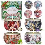 4 Pack Scented Candles Gifts for Women 10oz Home Scented Candles 100Hours Aromatherapy Candle Gifts Set Soy Wax Candles for Christmas Day, Birthday, Mothers Day, Valentine's Day