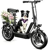 Electric Scooter with Seat- 1000W Peak Motor, 25 MPH Top Speed, 25-30 Miles Range, 14" Tires,Foldable E-Scooter with for Adults & Teens Adjustable Foldable Handlebar and Basket