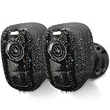 Magnetic Security Cameras Wireless Outdoor - Home Battery Powered WiFi Camera 2K Video/Color Night Vision/AI Motion Detection Siren Alarm and Spotlight 2-Way Audio Waterproof SD/Cloud (Black(2pcs))