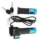 Electric Twist Throttle with Key 12-84V Universal Electric 5 Wire Throttle Voltage Display Razor Upgraded Throttle with Display