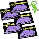XIEHUZA 5Pack Quick UVB Test Sensor Cards, Reusable Reptile UVB Tester Heating Bulb Photochromic UVB Card Indicator Over 500 Times, UVB Light Meter for Sunglass Test Sterilizing