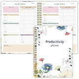 ADHD Daily Planner - Productivity & Undated Task Management Organizer for Neurodivergent Adults, Focused Planner for Men & Women - B5 Colorful Flowers