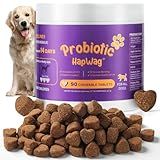 Probiotics for All Breeds and Ages Dogs, Support Gut Digestive Health, Anti Diarrhea, Constipation Relief, No More Allergies, Dog Supplements - Pork Flavor - 90 Soft Chews