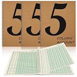 3 PCS 5 Column Ledger Book Accounting Ledger Paper Analysis Pad Financial Accounting Ledger 5 Column 8.5 * 11 Inches Log Book 5 Column 100 Pages for Bookkeeping Personal Use and Small Business