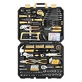 DEKOPRO 198 Piece Home Repair Tool Kit, Wrench Plastic Toolbox with General Household Hand Tool Set