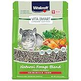 Vitakraft Vita Smart Chinchilla Food - Vitamin-Fortified Complete Nutrition - Natural Forage Blend - Timothy Hay Pellets for Chinchillas