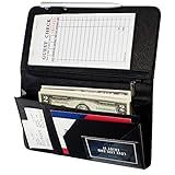 Server Book with Zipper Pocket and Magnetic Closure Server Booklet Waitress Books Serving Book with Money Pocket Waitstaff Organizer Fit Server Apron Waiter Book Wallet High Volume Pocket