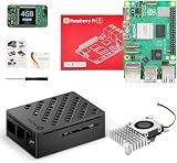 Ｒ∞ＲａｓＴｅｃｈ Raspberry Pi 5 Kit 4GB RAM with Pi 5 Case,Active Cooler,Screwdrive and Pi 5 4GB Board Included