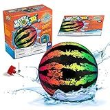Watermelon Ball JR Durable Fillable Pool Toy for Underwater Games - Football, Basketball & Rugby - Perfect for Water Parties - Fun for Adults & Kids Alike - Ages 6+, 6.5" Multicolor