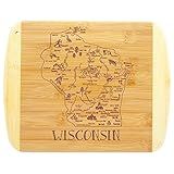 Totally Bamboo A Slice of Life Wisconsin State Serving and Cutting Board, 11" x 8.75"