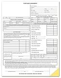 Vehicle Purchase Agreement Forms (2-Part) (100 per Pack)