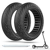 Cooryda 10x2.125 Scooter Tire, 10 inch Solid Rubber Tires Tubeless Front or Rear Replacement 10x2.125 Solid Electric Scooter Tire for Gotrax G4 Xr V2 Ninebot F25 F65 Hiboy S2 Pro 2pc Black
