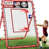 TomCare 7x4FT Volleyball Rebounder Net Bounce Back Training Equipment with 5 Adjustable Angles Volleyball Practice Net for Bumping & Spiking Portable & Steady Indoor Outdoor Rebound with Sandbags