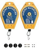 QWORK Spring Balancer, 2 Pack 1.1lbs - 3.3lbs Bearing Retractable Tool Fixture Holder for Assembly-line