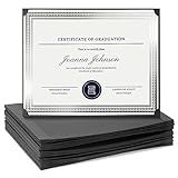 Certificate Holders - 48-Pack, Single-Sided, 8.5" x 11", Black - Bulk Diploma Covers & Certificate Folders for Employee Appreciation & Awards