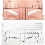 Guapa 50pcs/Pack Eyebrow Ruler with Brow Shape Disposable Microblading Ruler Sticker Adhesive Brows Positioning Measure Tool