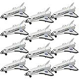 ArtCreativity Diecast Metal Space Shuttles, Set of 12, Durable Diecast NASA Space Ship Toys for Boys, Astronaut Cake Decorations, Astronaut Space Theme Party Favors, Goodie Bag Fillers