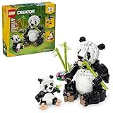 LEGO Creator 3 in 1 Wild Animals Panda Family - Building Toy Kit for Kids with 3 Building Options, Panda, Penguin, or Orca - 8 Year Old Girl & Boy Birthday Gifts - 31165