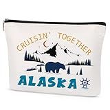 SEAOYOZO Alaska Cruise Makeup Bag - Alaska Cruise Essentials Cosmetic Bag Zipper Travel Organizer Pouch Gift for Lover Friend Women