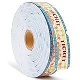 Amviner Carnival Tickets Single Roll Raffle Tickets for Events, Classroom or School Carnivals, Family Games, Door Prizes (1000 Pcs)