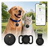 Dog Tracker for Collar, Pet Location Finder, No Monthly Fee, No SIM Card, Works with Apple Find My App, Ultra-Slim IP68 Waterproof Anti-Lost Tag for Dogs, Cats, Keys, Bags and Luggage 1 Pack