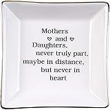 Ueerdand Gift for Mom from Daughter, Mother's Day, Christmas, Thanksgiving, Birthday Gift for Mother and Daughter Ceramic Ring Dish Decorative Jewelry Tray