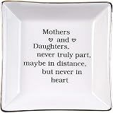 Ueerdand Gift for Mom from Daughter, Mother's Day, Christmas, Thanksgiving, Birthday Gift for Mother and Daughter Ceramic Ring Dish Decorative Jewelry Tray