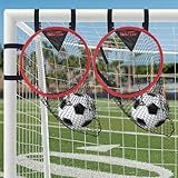 ZEALFEEL Soccer Goal Target for 2 Pcs, 16-in Top Bins Soccer Target Goal for Corner Shooting Accuracy Training, Easy to Attach and Detachable, Portable Soccer Goal with Carry Bag for Teens and Adults