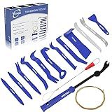 Auto Trim Removal Tools Kit, Wetado 15Pcs Car Panel Removal Tool Interior Trim Kit Fastener Rivet Remover Plastic Pry Tool Set - Metal Removal of Car Molding, Dashboards, Wheel Hubs