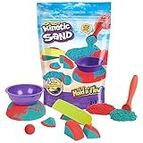 Kinetic Sand Mold n’ Flow with 1.5lbs Red & Teal Play Sand, 3 Tools, Sensory Toys, Holiday Gifts & Stocking Stuffers for Kids Ages 3 and up