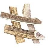 hotspot pets Premium Split Elk Antlers for Dogs - 7+ Inch Large Dog Antler Chews (4 Pack) Made in USA, Naturally Shed Antler Bone for Large Breed Aggressive Chewers - Promotes Dental Hygiene