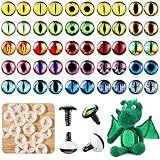 MUCUNNIA 50pcs 16mm Safety Eyes for Amigurumi with Washer Dragon Safety Eyes Crochet Doll Safety Eyes for Stuffed Animals Eyes for Clay Halloween Decorations Gift for Crochet Lovers