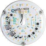 HAOLEDI 4'' 20W LED Ceiling Fan Light Retrofit Kit, Ceiling Light Replacement Module Board, White 5000K 2400LM, 120V, ETL CRI90