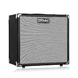 TS112 Bass Guitar Amp 30W Electric Guitar Bass Combo Amplifier with Onboard Clean and Distortion Overdrive Dual Tone Switching Practice.