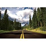 Baocicco 10x8ft Road Trip Backdrop Highway Blue Sky White Clouds Mountain Road Photography Background Road Wedding Ceremony Road Trip Party Racing Competition Autumn Festival Adults Photo Props