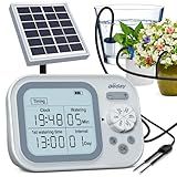 Solar Automatic Drip Irrigation System Houseplant Auto Self Watering Device Waterer for 15 Potted Plants Outdoor Indoor Garden Balcony Vacation While Away