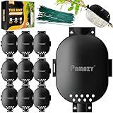 PAMAZY [Upgraded] 9Pcs Tree Root Growing Box with Drain Holes, Half Transparent Plant Rooting Propagation Ball & Metal Core Twist Ties, for Fast Propagation Plants (Size M)