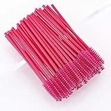 Scala 100pcs,500pcs Microbrushing one-time Disposable Eyelash Brushes Disposable Eyelash Brushes Mini Mascara Applicator Natural Extention Wands Makeup Brushes Tool (Rose-100pcs)