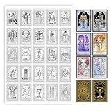 GLOBLELAND Tarot Cards Clear Stamps for Cards Making Magic Divination Clear Stamp Seals 5.83x8.27inch Transparent Stamps for DIY Scrapbooking Photo Album Journal Home Decoration