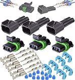 Gratux Metri-Pack 280 Series 2-Way Connector w/10-12 AWG Sealed Waterproof (3 Set)