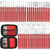 Anglecai 41+5 Pcs Terminal Removal Tool Kit, Terminal Ejector Kit for Electrical Pin Removal Tool Kit for Terminal Pin Removal Tool Kit for Car Connector Terminal