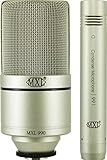 MXL 990/991 Large and Small Diaphragm Condenser Microphone Bundle Project/Home Studio Recording | XLR | Cardiod (Champagne)