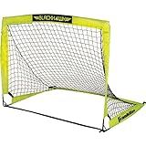 Franklin Sports Blackhawk Backyard Soccer Goal - Portable Kids Soccer Net - Pop Up Folding Indoor + Outdoor Goals - 4' x 3' - Optic Yellow